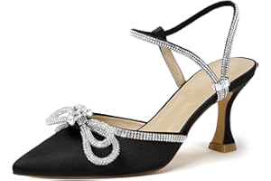 RIBONGZ Women's Wedding Shoes Glitter Sparkly Pointed Toe Strappy High Heels Sexy Ankle Strap Pumps Bridal Party Work Dress Shoes