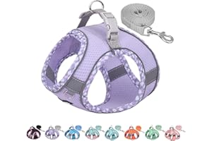 AIITLE Pet Supply No Pull, Step in Adjustable Dog Harness with Padded Vest for All Weather, Reflective Adjustable Pet Harness, Easy to Put on Small Dogs Purple S