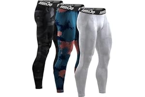 Holure 3 or 4 Pack Men's Compression Pants, Athletic Workout Running Leggings for Men, Sports Base Layer Thermal Tights