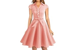 Wedtrend Women's 1950s Retro Rockabilly Dress Cap Sleeve Vintage Swing Dress
