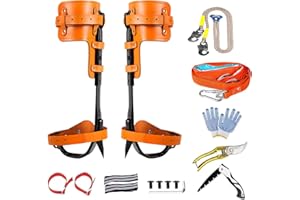 MIZHAO Tree Climbing Spikes Kit - Tree Climbing Gear Arborist Tree Climbing Kit for Tree Work, Climbing, Sports, Working 16.1 inches
