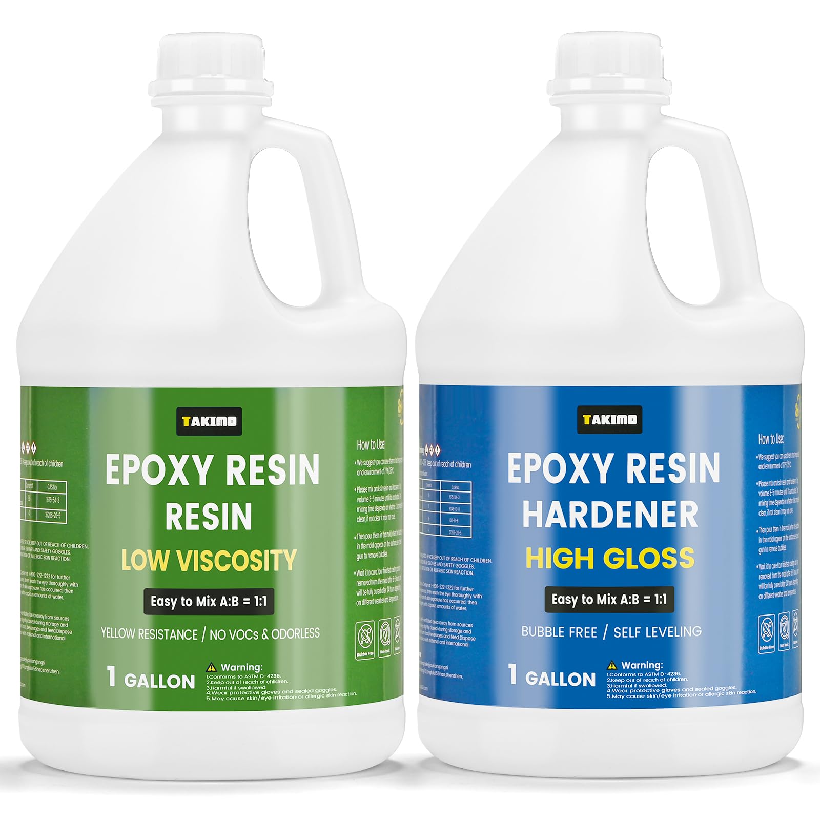 Photo 1 of 2 Gallon Crystal Clear Resin Kit,No Bubble & Not Yellowing Epoxy for Coating, Casting, Table Top,DIY, Bar Top, River Tables, Resin Art, Wood with High Gloss Finish