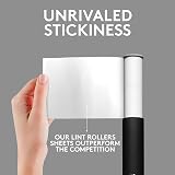 Flint Classic Black Retractable Mini Lint Roller 30 Extra Sticky Sheets Pet view 3