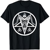 Baphomet Pentagram Goat Skull T-Shirt