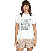 Volcom Womens Lock It Up Short Sleeve Tee – Crew Neck T-Shirt with Striped Neck Taping