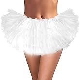 Ammiko Tutu for Women Adults - 5 Layer Tutu Skirts, Tutus for Women Girls, Halloween Tutu Adult, 80s Tulle Skirt Costume