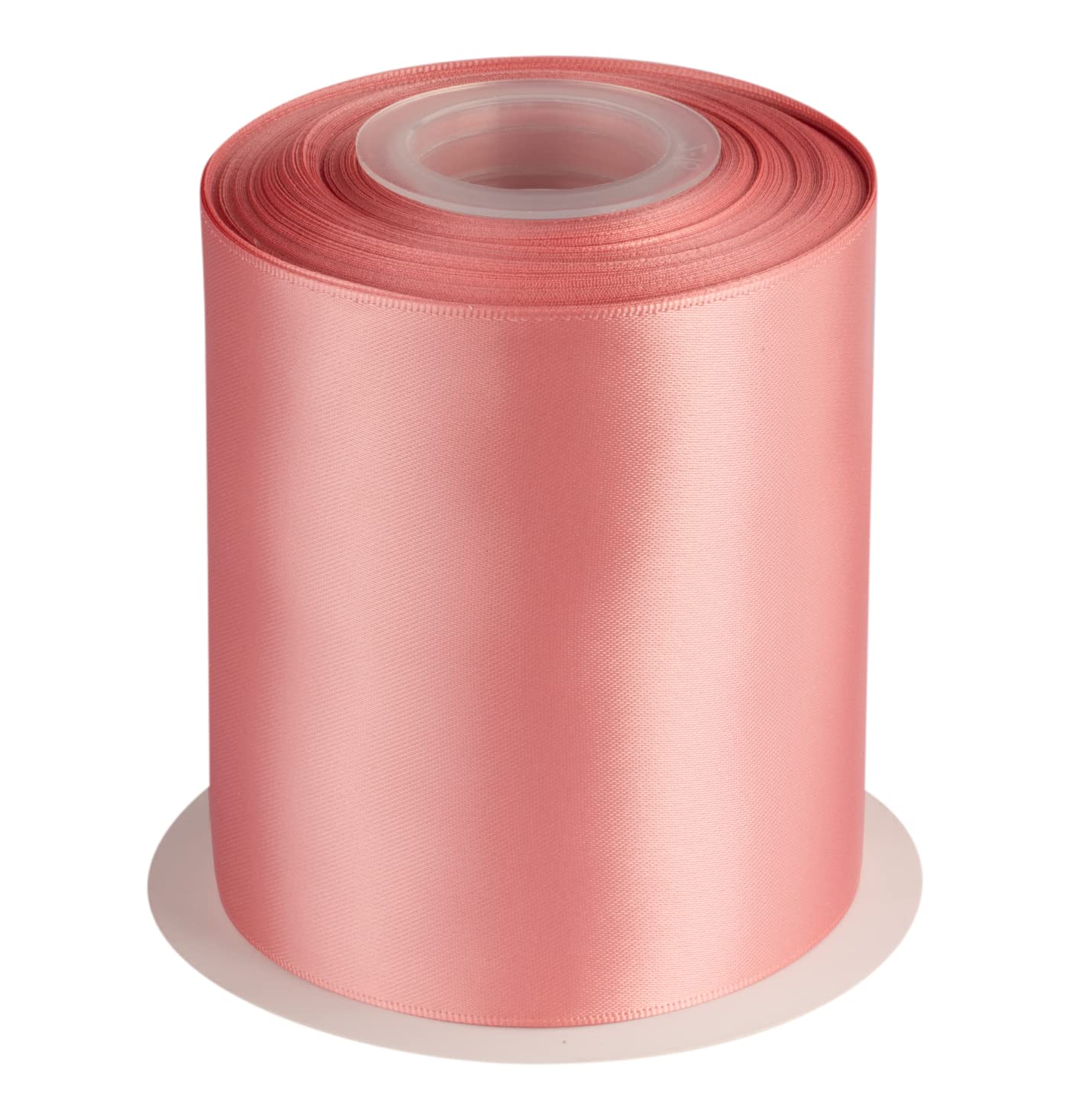 Double Faced Satin Ribbon, 100mm X 22M, Solid Polyester Craft Ribbon, Perfect for Gift Wrapping, Crafts, Wedding Party Ceremony Decoration, Floral Arrangement, Sewing (Dusty Rose)