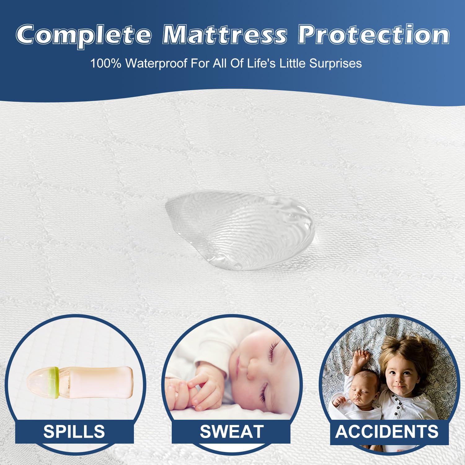 Baby Wedge Pillow for Newborn, Incline, Waterproof, Pregnancy Wedge, Premium Foam with Removable Cover, 15 x 12 x 2.6 inches