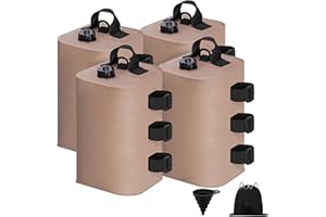 4 Pack Canopy Water Weight Bag, 88 LBS Water Tent Weights Set of 4 Leg Weights for Gazebo, Pop Up Canopy, Canopies, Tent (kha