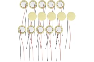 Cheerock Pack of 15 Piezo Disc, 27mm Piezo Discs Transducer with 3.94inch Leads, Acoustic Contact Microphone Piezo Pickup, Piezo Elements for Drum Triggers Microphone Trigger Element CBG Guitar