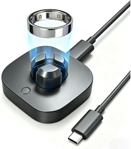 Estuche Cargador Portátil 590mAh Para RingConn Gen1 - Carga Rápida Para Tallas 6 A 14 Con Indicador LED