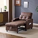 VINGLI Sofa Bed Chair Recliner, 3-in-1 Convertible