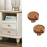 CcHhyyt 6 Pack Leather Cabinet Knobs Hand-Stitch