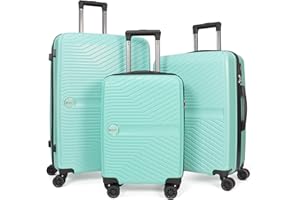 Luggage Set 3 Pieces - Suitcase Set - Carry on Luggage with Wheels - Check-in Luggage - PC + ABS Durable Suitcase Rotating Si