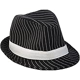 Loftus International Loftus 1920S Gangster Mob Boss Costume Pinstripe Fedora (Black)