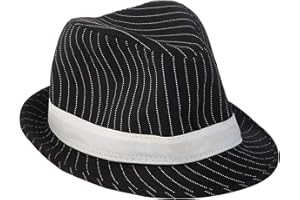 Loftus International Loftus 1920S Gangster Mob Boss Costume Pinstripe Fedora (Black)