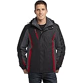 Port Authority Colorblock 3-in-1 Jacket. J321, Black/Magnet/Signal Red, 3X-Large