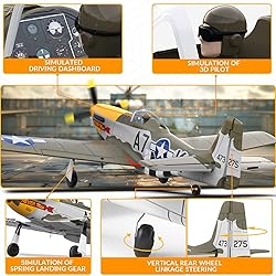 VOLANTEXRC Brushless 4CH RC Plane P51D Mustang