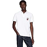 Tommy Hilfiger Mens Short Sleeve Casual Polo Shirts in Regular Fit with Stretch and Vertical Logo Designs