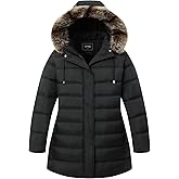 Pefflarge Women’s Plus Size Down Jacket Puffer Coat | Windproof, Waterproof, Detachable Hood, Insulated for Winter Travel