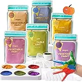 Jar Melo Washable Finger Paints Powder for Toddlers, Safe Paints for Baby's Hand and Feet, Non-Toxic Preschool Art and Craft Supplies, 6 Colors