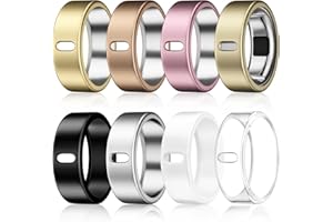 Vigamen 8 Pack Cover Compatible with Oura Ring Gen 4/Oura Ring Gen 3 Horizon/Heritage,Charging Derectly,Matte Texture Wear-Resistant Anti-Scratch TPU Protector for Oura Rings Women Men（A,Size 8