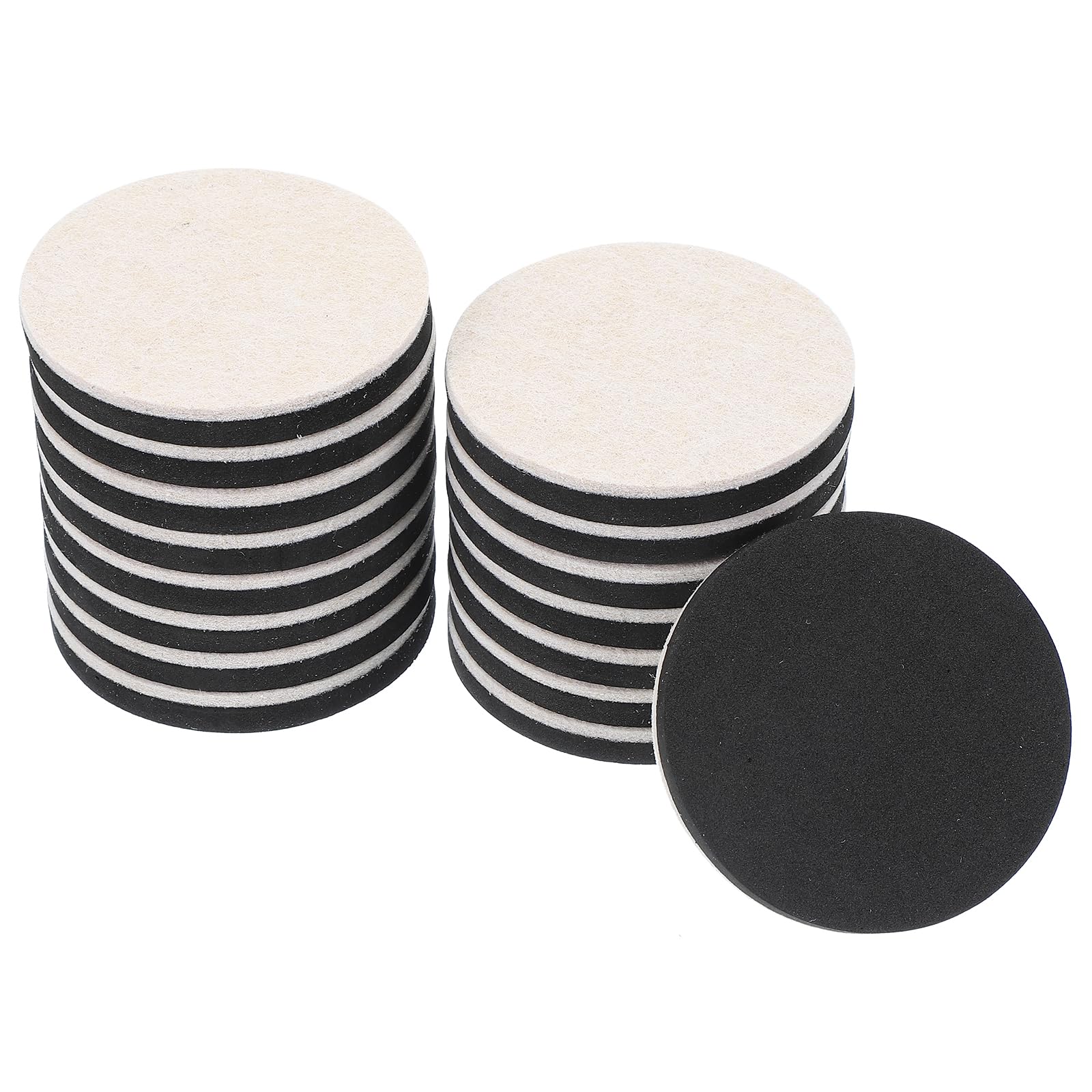 PATIKIL 3.5 Inch Felt Furniture Sliders, 16 Pcs Round Furniture Movers Slider Reusable Moving Pads Floor Protectors for Cabinet Table Carpet Sofa Couch, Beige