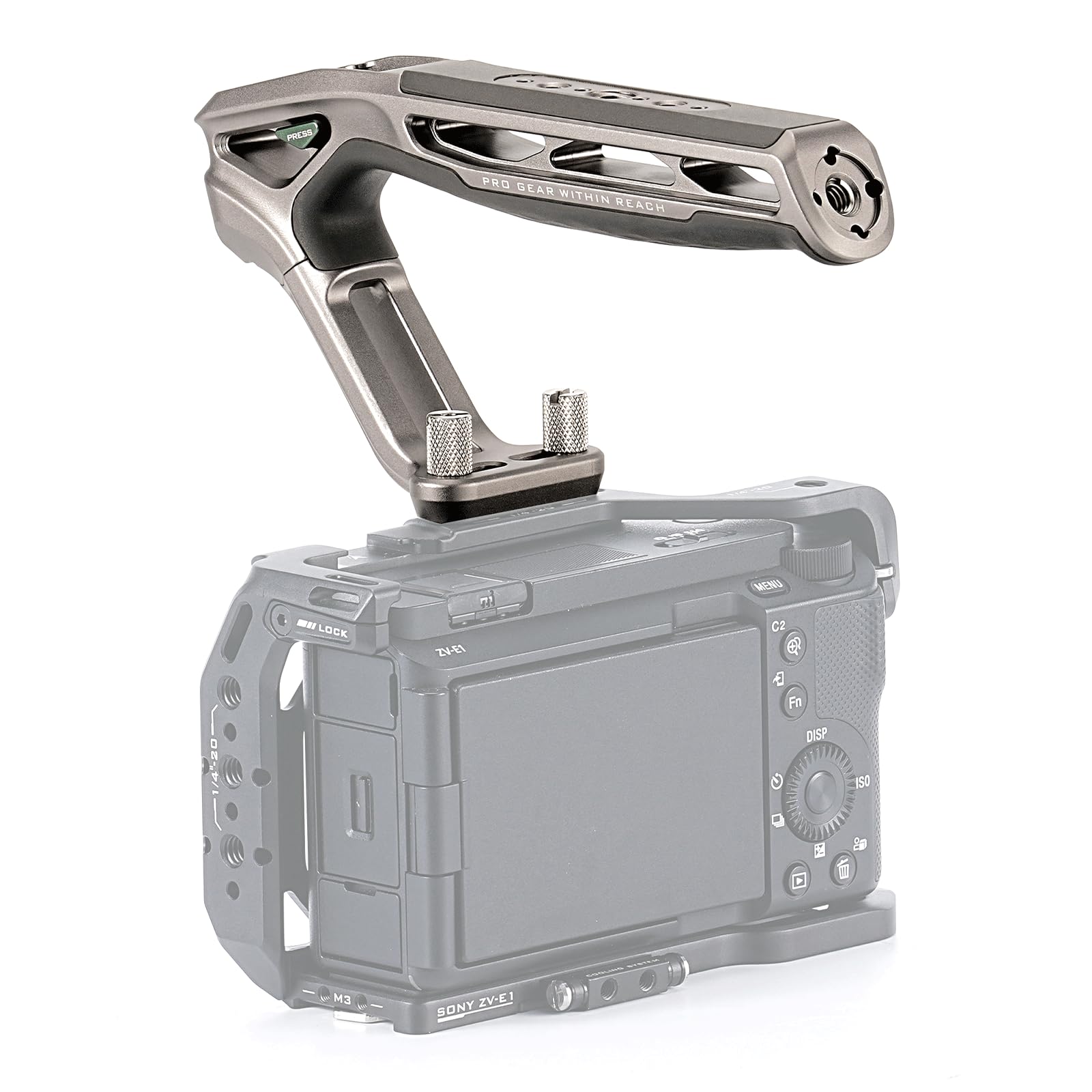 Tilta Xeno Top Handle with Dual 1/4"-20 Screws - Titanium Gray TA-XTH4-TG