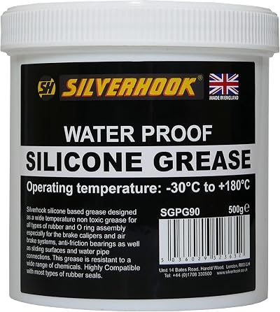 Silverhook Silicone Grease Tub 500g - General Lubricant Waterproof Non Toxic
