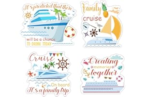 4pcs Large Cruise Door Decorations Magnetic, Funny Cruise Ship Door Decorations Reusable Cruise Door Magnets Cute Cruise Door