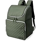 Halivita Cooler Backpack Insulated Leak Proof 33 Cans, Waterproof Hiking Backpack Cooler Soft Cooler Bag Lunch Backpack for Picnic Camping, Green
