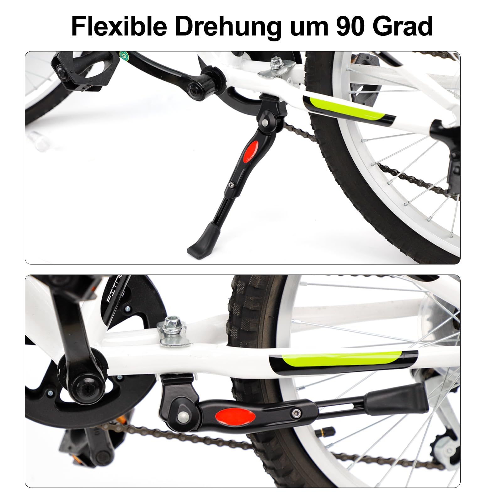 DEWEL Fahrradständer für 16-20 Zoll, Höhenverstellbar 4cm, Aluminiumlegierung Mittelhalterung, Rutschfest丨Stabil, fahrradständer kinderfahrrad für Mountainbike Rennrad Sportfahrrad 3