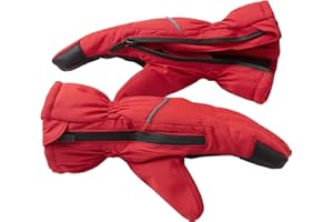 Andy & Evan Kids' Waterproof Snow Gloves Winter Gloves Side Zippers Touchscreen Ski Snowboard Sledding w/Warm Fleece Palms