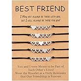YELUWA 2/3/4/5 Pcs Best Friend Friendship Couples Bracelets, Sisters Gifts from Sister Matching Heart / Knot / Handcuff Bracelets Friendship Gifts for Women Friends Sister Him Her Boyfriend Girlfriend Valentines day