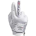 Nice Shot The Bird Men's Golf Glove in Premium White Cabretta Leather