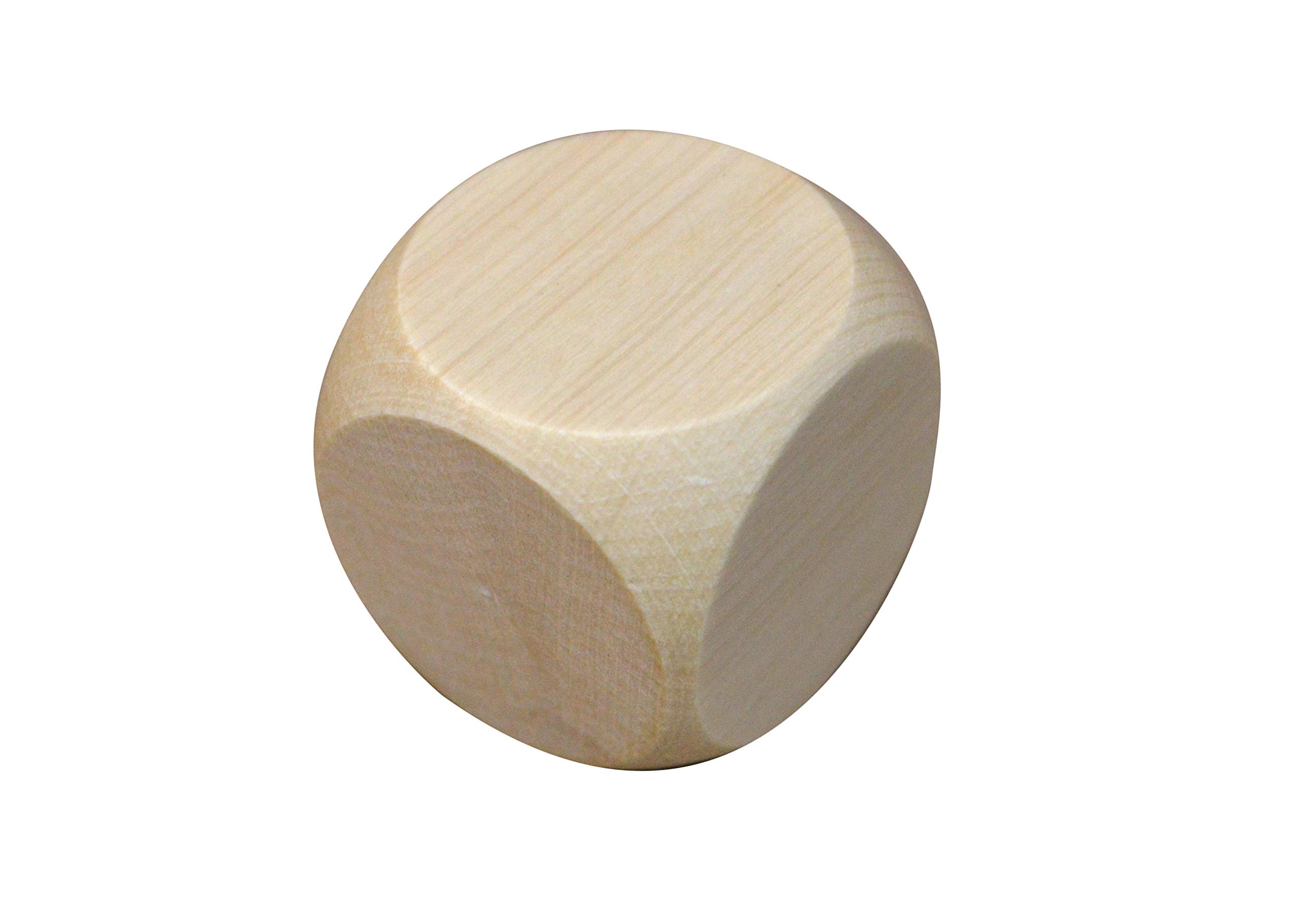 Wooden World Wood Dice, 60mm, Hexahedron, GAME_DICE, Unpainted, Wood