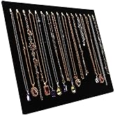 Tinsow 14.7"x12" 17 Hook Necklace Jewelry Tray/Display Organizer/Pad/Showcase/Display case