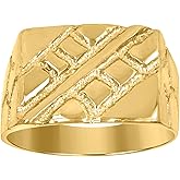 Jewels By Lux 10kt Yellow Gold Mens Nugget Fashion Ring