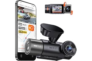 Vantrue N2X 2.7K Dash Cam Front and Inside, 5G WiFi Dual Dash Camera for Car with HDR IR Night Vision, STARVIS 2, GPS, 2.5K/60FPS, G-Sensor, 24/7 Parking Mode, Voice Control, Support 512GB Max