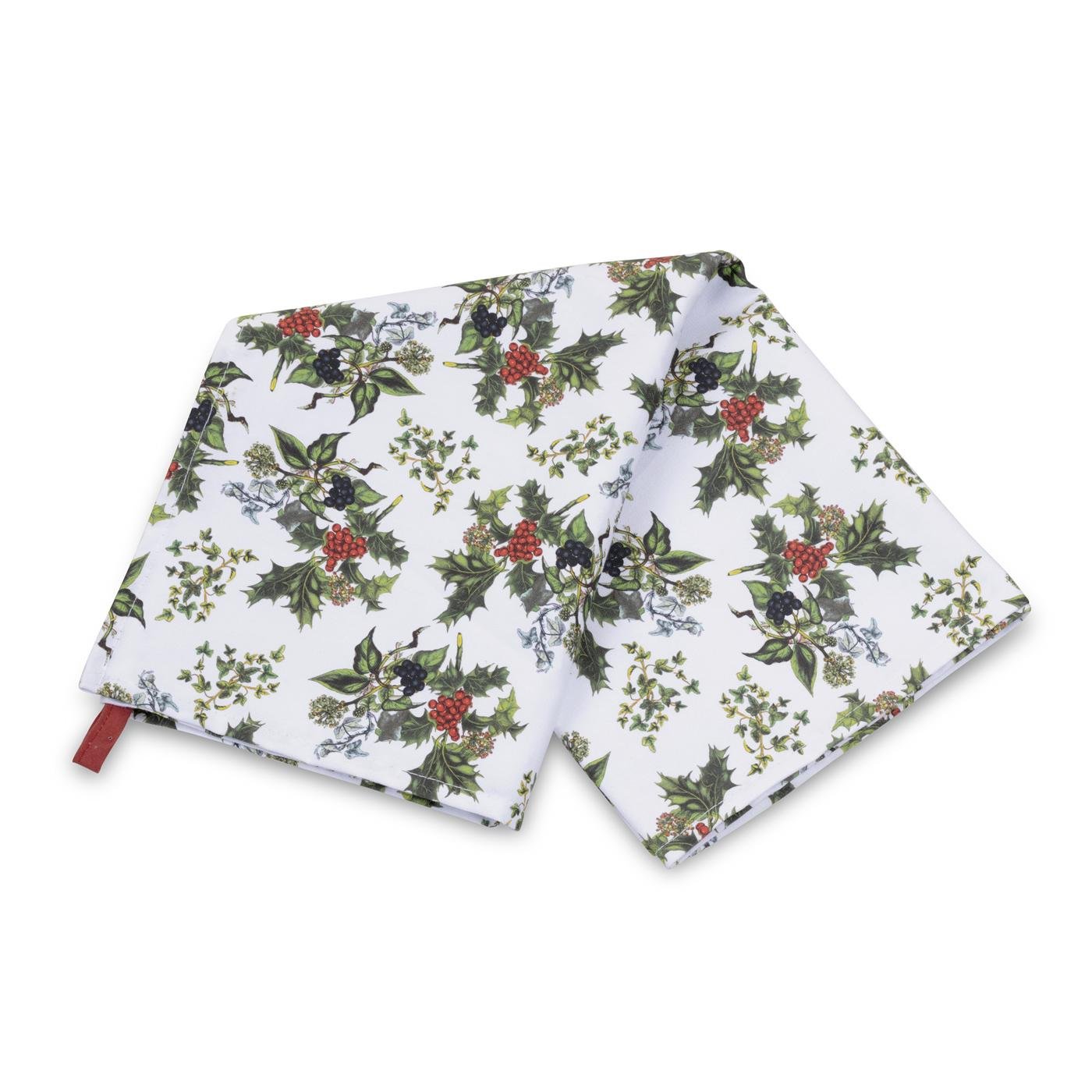 Portmeirion Pimpernel The Holly and The Ivy Tea Towel, Multi-Colour