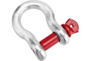 SINJEUN 1 Inch Bow Shackle, Heavy Duty d Ring Shackles with 1-1/8 Inch Screw Pin for Rigging, Lifting and Moving, Working Load Limit 18,700 Lbs/8.5 Tons