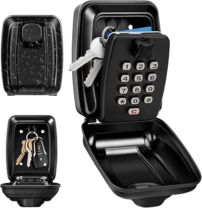 OFFOF Key Safe Wall Mounted 12 Digit Combination Waterproof Lock Box