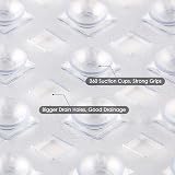 WELTRXE Bathtub Mat Non Slip 260 Suction Cups 88 x 40 cm PVC Clear view 4