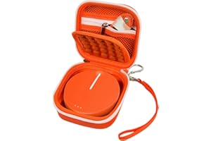 Boobowl Hard Case Compatible with SIMO/for Skyroam Solis Lite 4G LTE Portable WiFi Mobile Hotspot, Travel Router Storage Bag with Mesh Pocket for Rechargeable Batteries, Charger (Box Only) - Orange