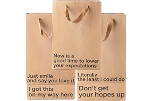MilkToast Brands Funny Snarky Gift Bag Set, 5 Pieces, Inappropriate Snarky Birthday Gift Wrapping