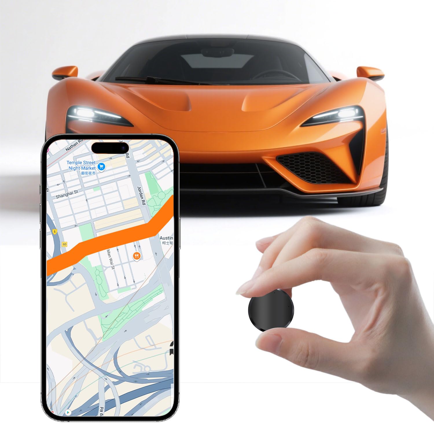 Photo 1 of Car GPS Tracker – Mini Hidden Magnetic Tracker for Vehicles, No Monthly Fee or SIM, Real-Time Tracking, Waterproof, Compact & Smart, iOS & Android App Support