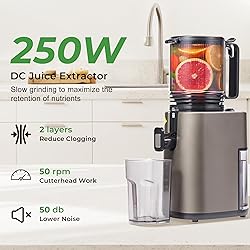 Cold Press Juicer, 5.5inch Wide Feed Chute Juicer
