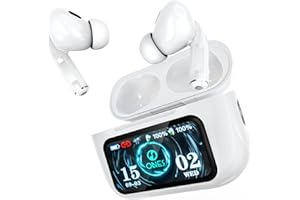 ONES MusPlayE Wireless Earbuds, AI Language Translation in-Ear Earphones, LCD Touchscreen Bluetooth 5.4 Translator Earbuds, H