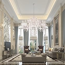 Maxax 18 Lights Crystal Chandelier, Modern Pendant