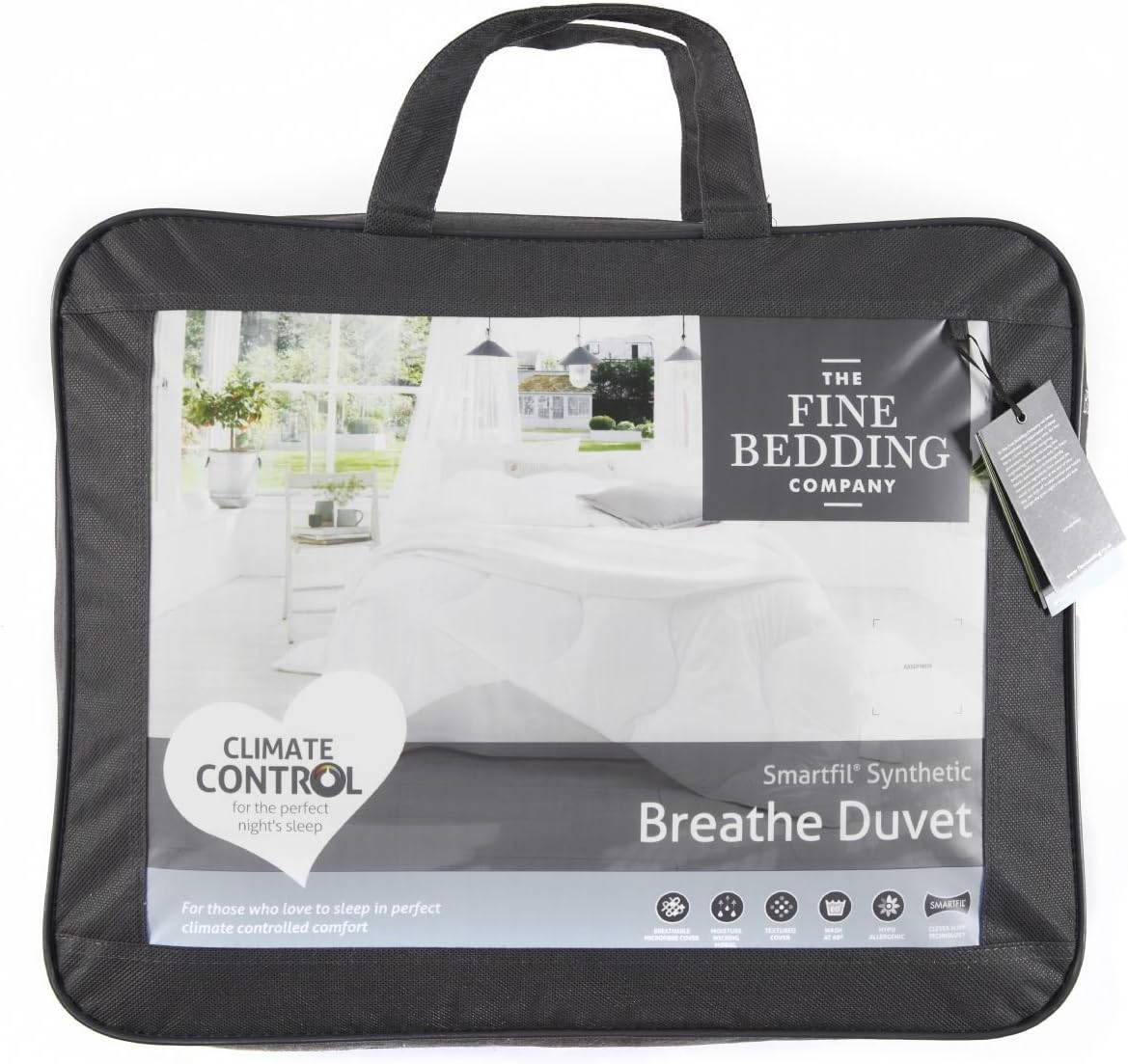 The Fine Bedding Company King 7.0 TOG Breathe Duvet, Temperature Regulating Microfibre Quilts, Anti Allergy Climate Control Technology Duvets